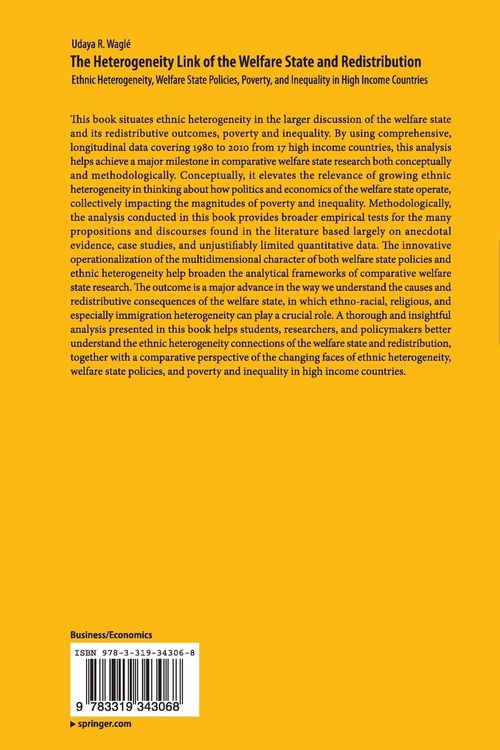 Produktbild: The Heterogeneity Link of the Welfare State and Redistribution