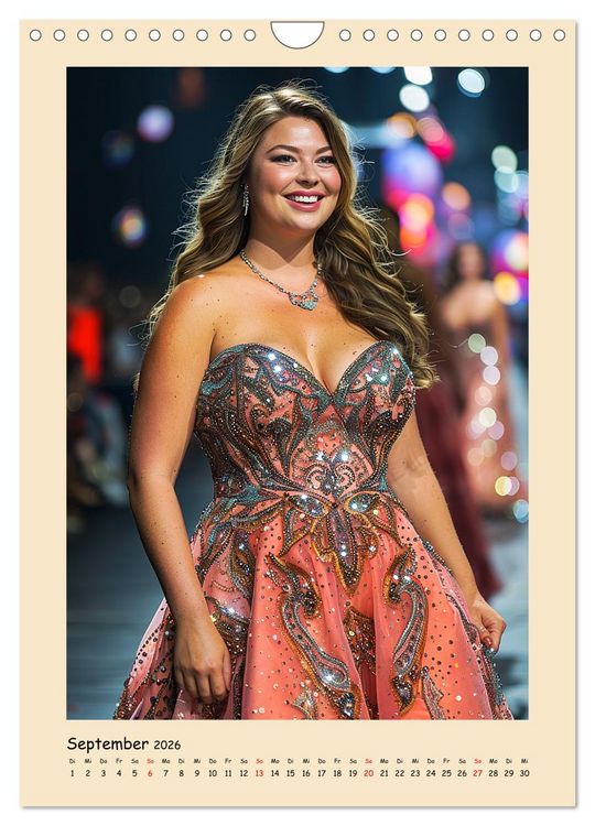 Produktbild: Plus Size Models in glamour&ouml;ser High Fashion (Wandkalender 2026 DIN A4 hoch), CALVENDO Monatskalender