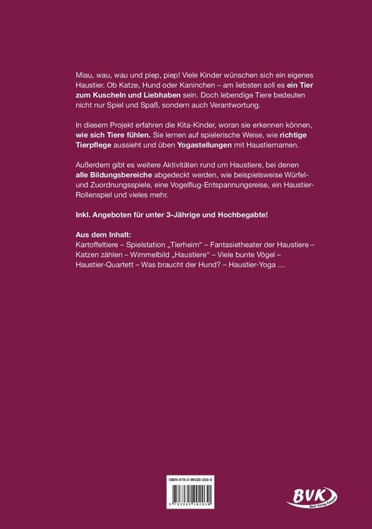 Produktbild: Kita aktiv Projektmappe Haustiere