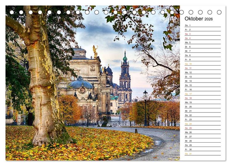 Produktbild: Dresden Bilder 2026 (Tischkalender 2026 DIN A5 quer), CALVENDO Monatskalender