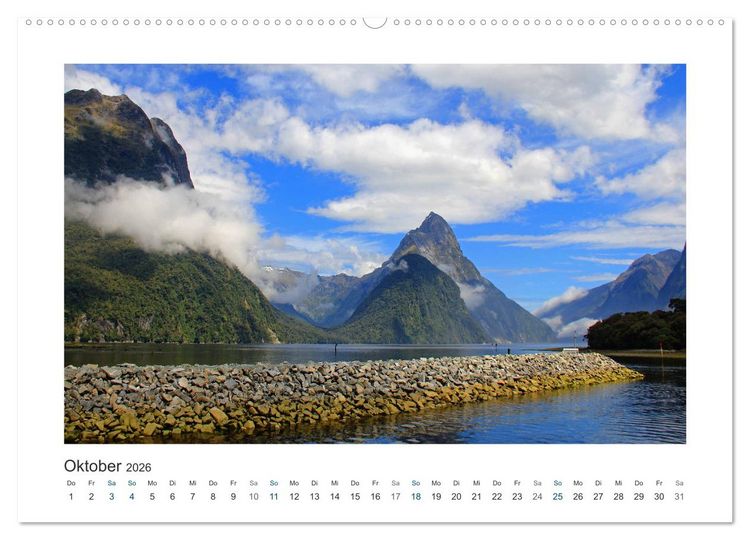 Produktbild: Neuseeland - unterwegs im Land der Kiwis (hochwertiger Premium Wandkalender 2026 DIN A2 quer), Kunstdruck in Hochglanz