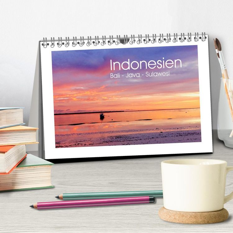 Produktbild: Indonesien. Bali - Java - Sulawesi (Tischkalender 2026 DIN A5 quer), CALVENDO Monatskalender