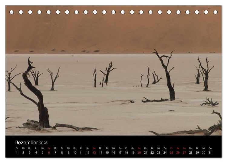 Produktbild: W&uuml;stenzauber Namibia (Tischkalender 2026 DIN A5 quer), CALVENDO Monatskalender