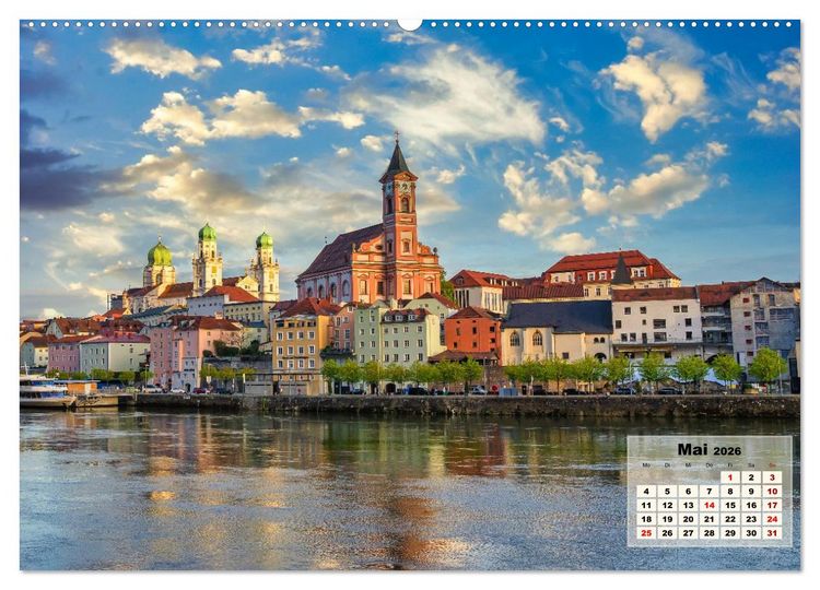 Produktbild: Die sch&ouml;ne blaue Donau (hochwertiger Premium Wandkalender 2026 DIN A2 quer), Kunstdruck in Hochglanz