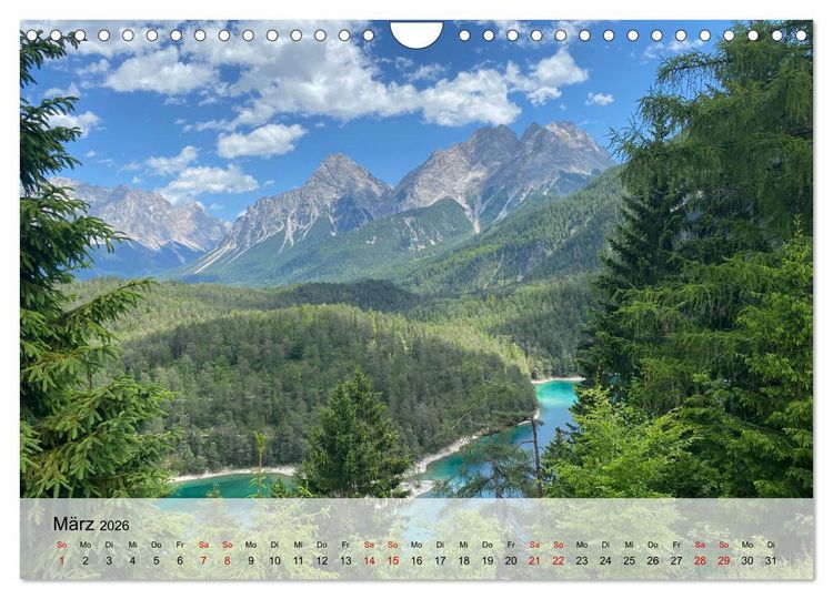 Produktbild: Alpenauszeit - Sch&ouml;ne Orte der Alpen (Wandkalender 2026 DIN A4 quer), CALVENDO Monatskalender