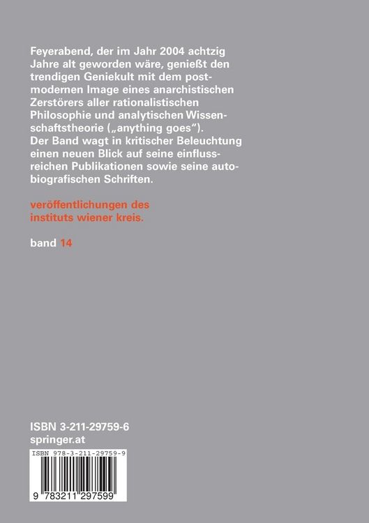 Produktbild: Paul Feyerabend