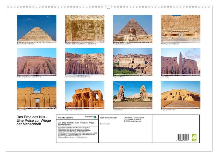 Produktbild: Das Erbe des Nils - Eine Reise zur Wiege der Menschheit (Wandkalender 2027 DIN A2 quer), CALVENDO Monatskalender