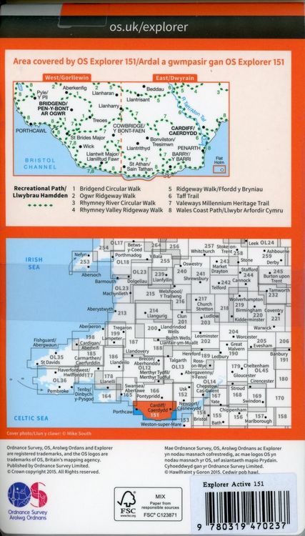 Produktbild: Cardiff and Bridgend/Caerdydd a Phen-y-Bont Ar Ogwr
