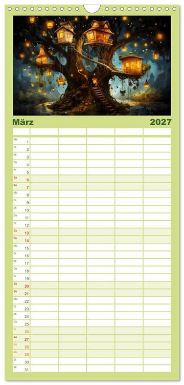 Produktbild: Familienplaner 2027 - Hallo! Ich bin die Honigbiene mit 5 Spalten (Wandkalender, 21 x 45 cm) CALVENDO