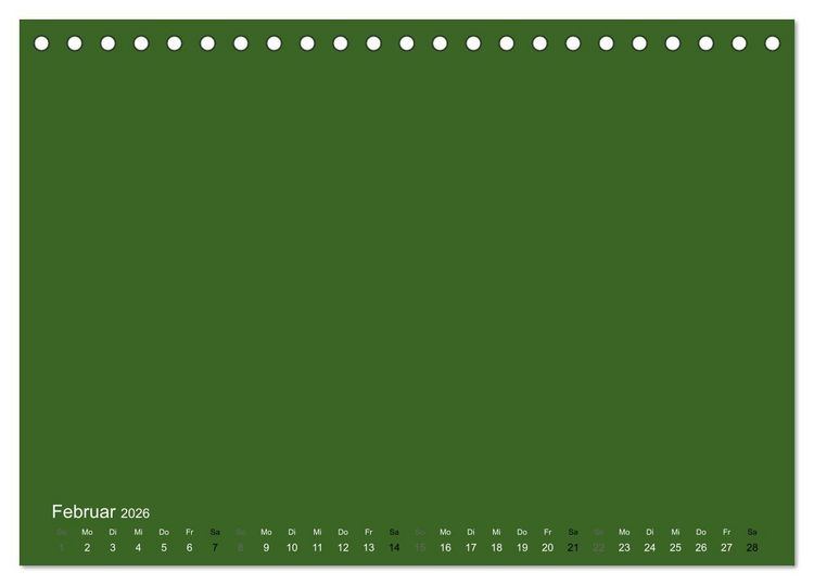 Produktbild: Bastelkalender - dunkel Gr&uuml;n (Tischkalender 2026 DIN A5 quer), CALVENDO Monatskalender