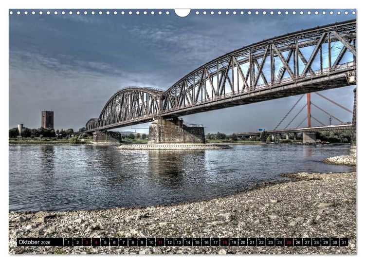 Produktbild: Duisburg am Rhein - R(h)einblicke (Wandkalender 2026 DIN A3 quer), CALVENDO Monatskalender