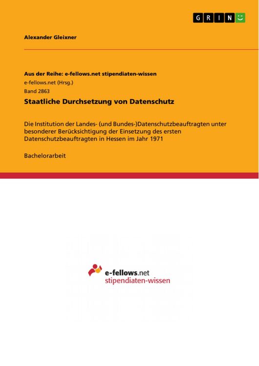 Produktbild: Staatliche Durchsetzung von Datenschutz