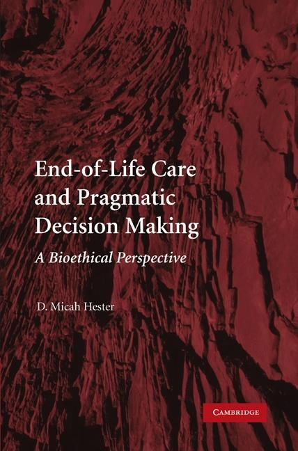 Produktbild: End-of-Life Care and Pragmatic Decision Making