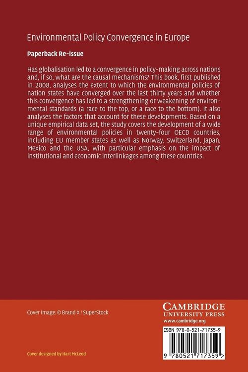 Produktbild: Environmental Policy Convergence in Europe