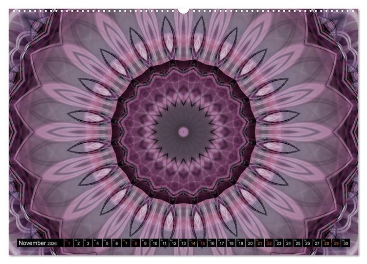 Produktbild: Energie - Mandalas, Spiritualit&auml;t durch die Farbe Lila (hochwertiger Premium Wandkalender 2026 DIN A2 quer), Kunstdruck in Hochglanz