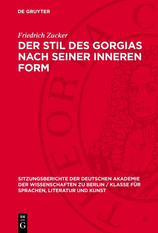 Produktbild: Der Stil des Gorgias nach seiner inneren Form