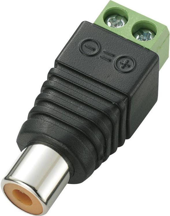 Produktbild: TRU Components 739817 Cinch-Steckverbinder Buchse, gerade Polzahl: 2 Schwarz 1St.
