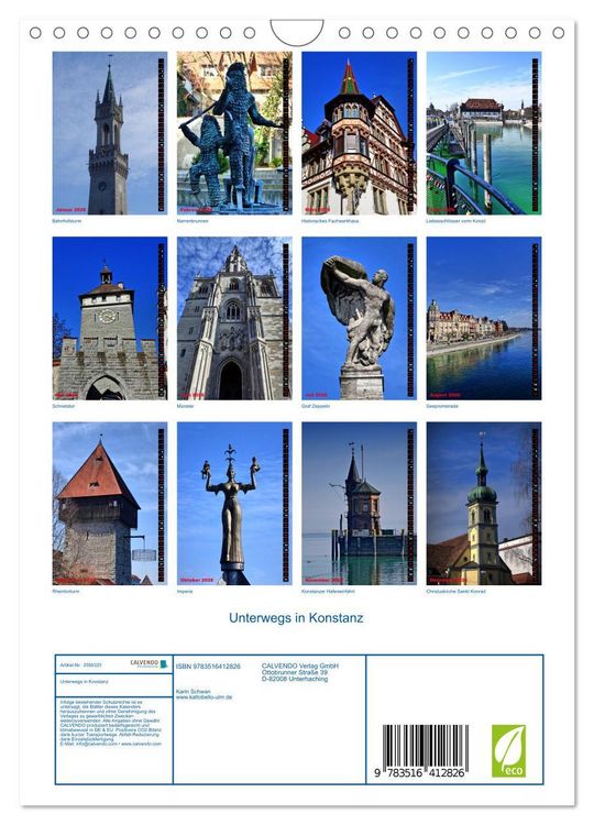 Produktbild: Unterwegs in Konstanz (Wandkalender 2026 DIN A4 hoch), CALVENDO Monatskalender