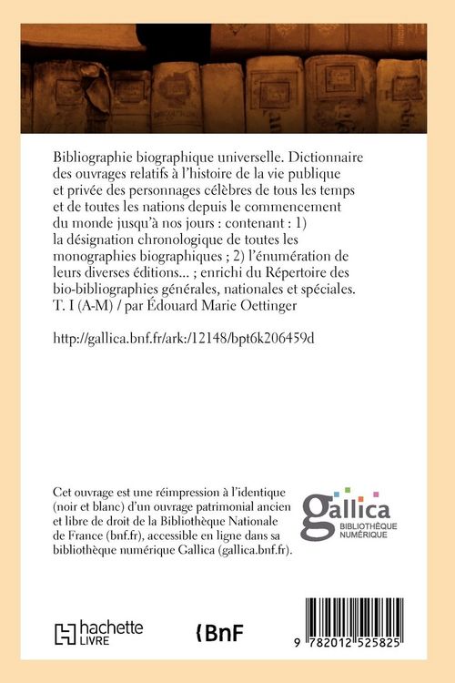Produktbild: Bibliographie biographique universelle.T. I (A-M) (&Eacute;d.1854)