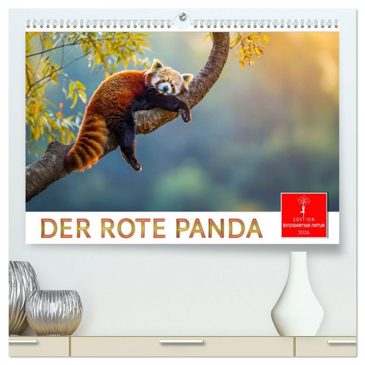 Produktbild: Der Rote Panda (hochwertiger Premium Wandkalender 2026 DIN A2 quer), Kunstdruck in Hochglanz