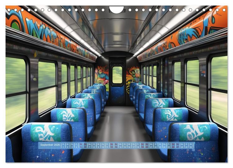 Produktbild: Graffiti Train (Wandkalender 2026 DIN A4 quer), CALVENDO Monatskalender