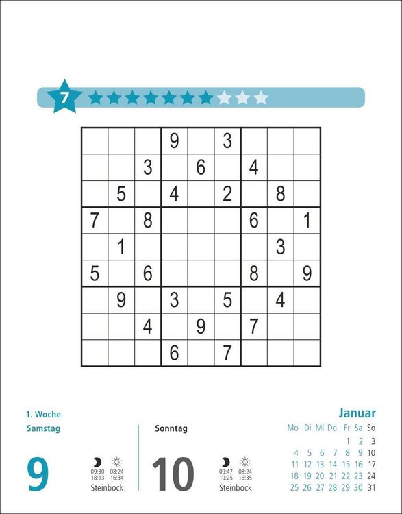 Produktbild: Stefan Heine Sudoku schwierig bis extrem Tagesabrei&szlig;kalender 2027