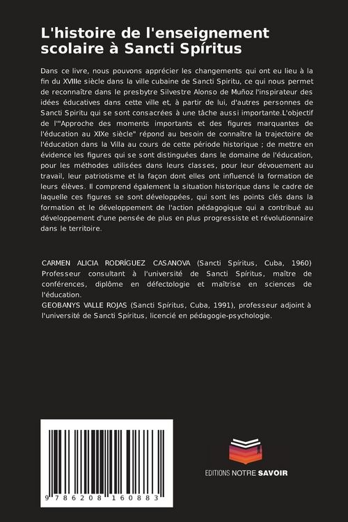 Produktbild: L'histoire de l'enseignement scolaire &agrave; Sancti Sp&iacute;ritus