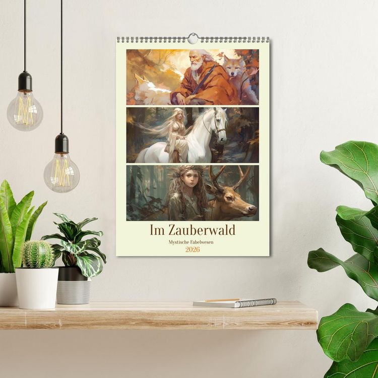 Produktbild: Im Zauberwald. Mystische Fabelwesen (Wandkalender 2026 DIN A3 hoch), CALVENDO Monatskalender
