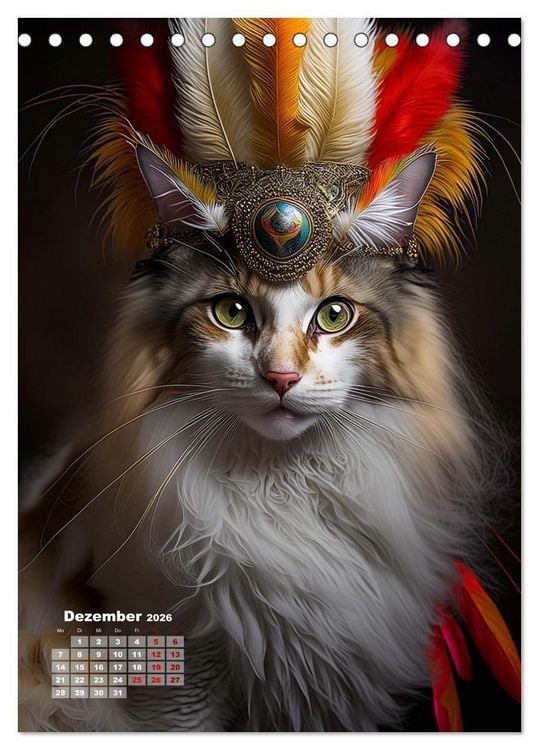 Produktbild: Inka Katzen - Katzen sind die wahren Herrscher (Tischkalender 2026 DIN A5 hoch), CALVENDO Monatskalender