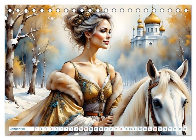 Produktbild: K&ouml;niginnen der Reitkunst (Tischkalender 2026 DIN A5 quer), CALVENDO Monatskalender
