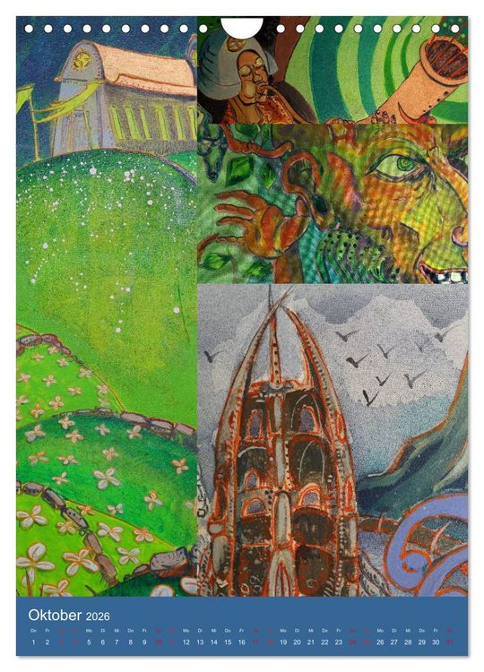 Produktbild: Thilia. Reise durch Mittelerde. Acrylmalerei von Michael Weiler. (Wandkalender 2026 DIN A4 hoch), CALVENDO Monatskalender