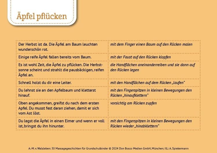 30 Massagegeschichten für Grundschulkinder