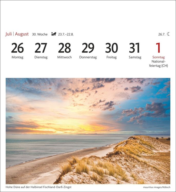 Produktbild: Deutschland Sehnsuchtskalender 2027 - Wochenkalender mit 53 Postkarten