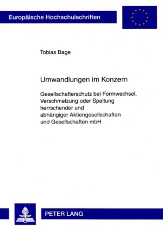 Produktbild: Umwandlungen im Konzern