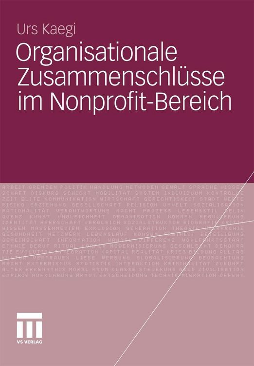 Produktbild: Organisationale Zusammenschl&uuml;sse im Nonprofit-Bereich