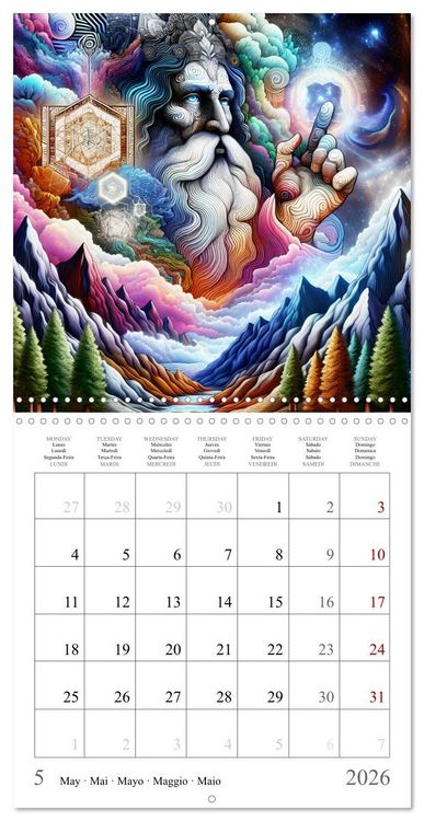 Produktbild: Sp&eacute;cialistes spirituels (Calendrier mural carr&eacute; 2026 30x30 cm) Calendrier double avec une page pour vos prises de notes