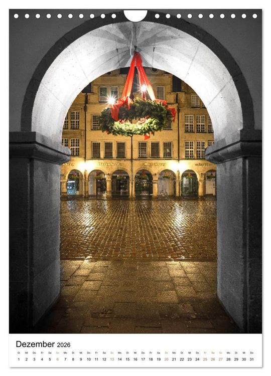 Produktbild: M&uuml;nster - erstrahlt bei Nacht (Wandkalender 2026 DIN A4 hoch), CALVENDO Monatskalender