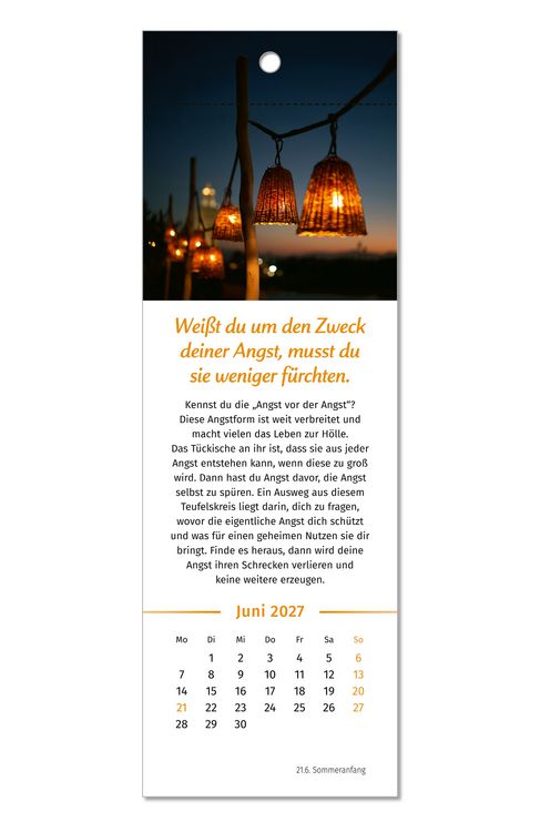 Produktbild: Der Lebensfreude-Lesezeichenkalender 2027