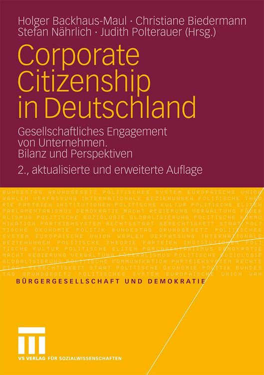 Produktbild: Corporate Citizenship in Deutschland
