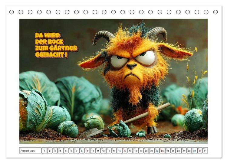 Produktbild: Tierisch gute Redensarten (Tischkalender 2026 DIN A5 quer), CALVENDO Monatskalender