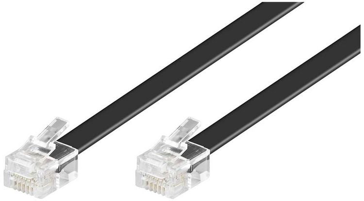 Produktbild: Goobay Telefon (analog) Kabel [1x RJ12-Stecker - 1x RJ12-Stecker] 10.00m Schwarz
