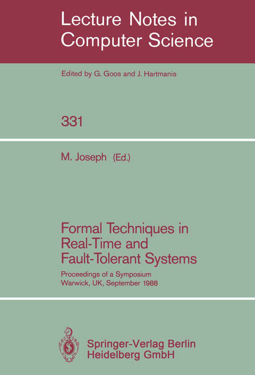 Produktbild: Formal Techniques in Real-Time and Fault-Tolerant Systems