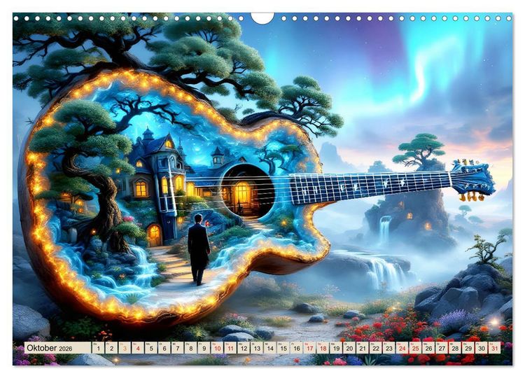 Produktbild: Gitarrenhorizonte (Wandkalender 2026 DIN A3 quer), CALVENDO Monatskalender