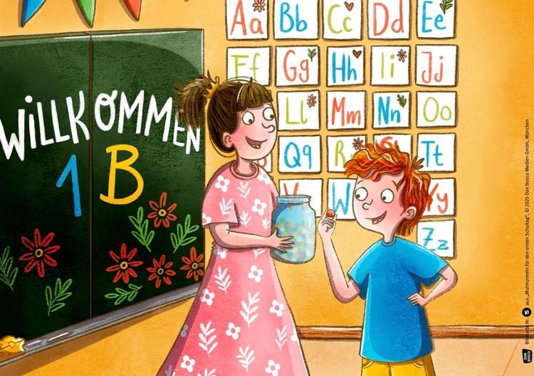 Produktbild: Mutmurmeln f&uuml;r den ersten Schultag. Kamishibai Bildkartenset