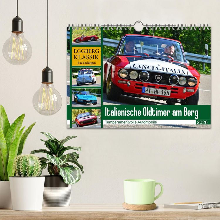 Produktbild: Italienische Oldtimer am Berg (Wandkalender 2026 DIN A4 quer), CALVENDO Monatskalender