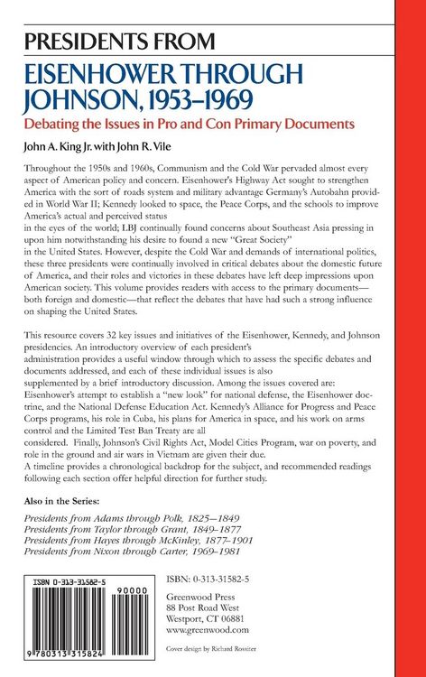 Produktbild: Presidents from Eisenhower Through Johnson, 1953-1969