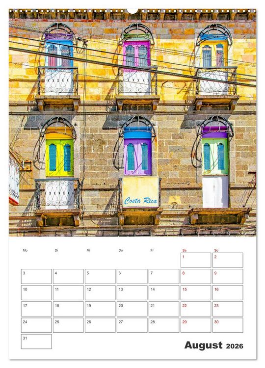 Produktbild: Reise durch Mittelamerika - Urlaubsplaner (Wandkalender 2026 DIN A2 hoch), CALVENDO Monatskalender