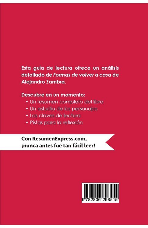 Produktbild: Formas de volver a casa de Alejandro Zambra (Gu&iacute;a de lectura)