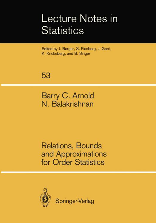 Produktbild: Relations, Bounds and Approximations for Order Statistics