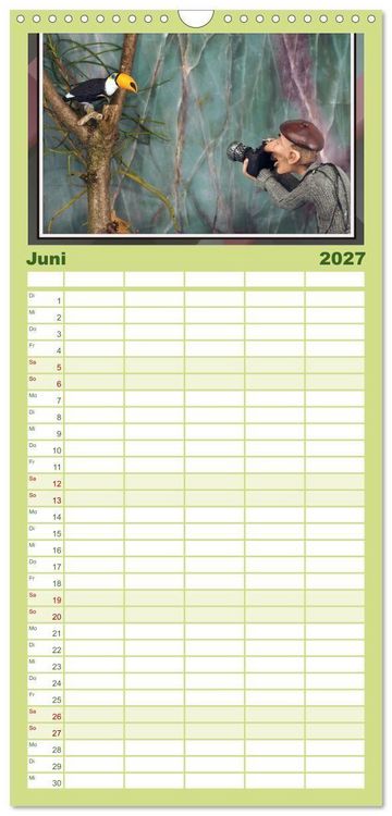 Produktbild: Familienplaner 2027 - Fotograf auf Pirsch - ein Kinderkalender mit 5 Spalten (Wandkalender, 21 x 45 cm) CALVENDO